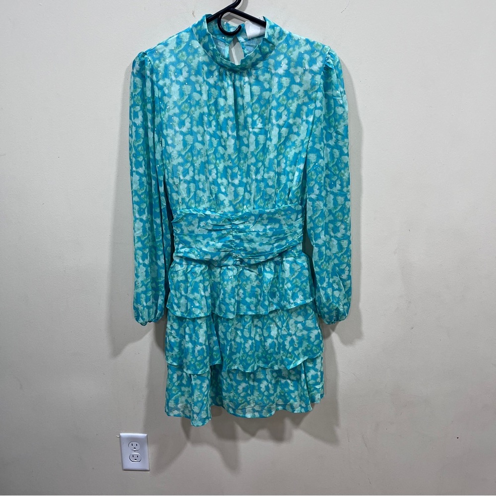 Easy Clothes Blue And Green Manae Dress Our Color: Blue And Green size medium - Picture 4 of 10